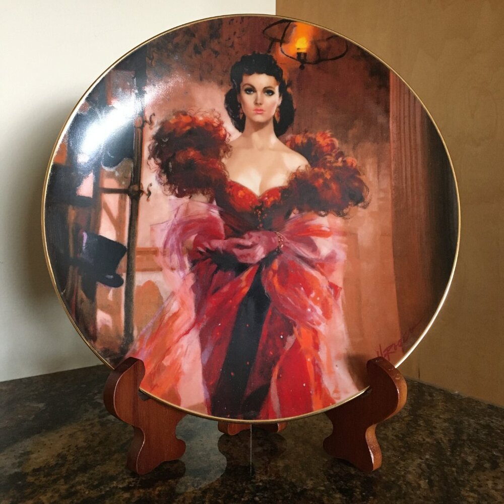 W. S. George Gone With the Wind Plate "Scarlett's Resolve" - Boxed and Numbered